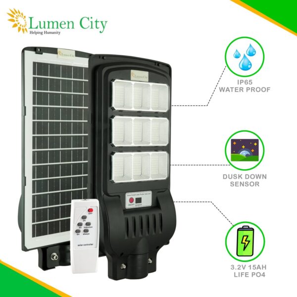 Solar Street Light 12W | Remote Control | 6-7 Hr Backup | 15000 mah Battery | Rapid Charging - Image 3