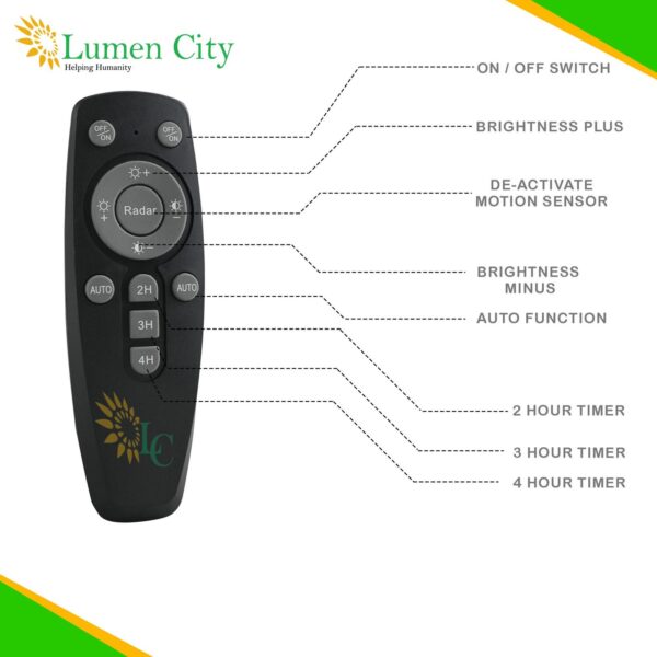 Lens Solar Street Light 15W | Remote Control | 9-10 Hr Backup | 20000 mah Battery | Radar Sensor - Image 6
