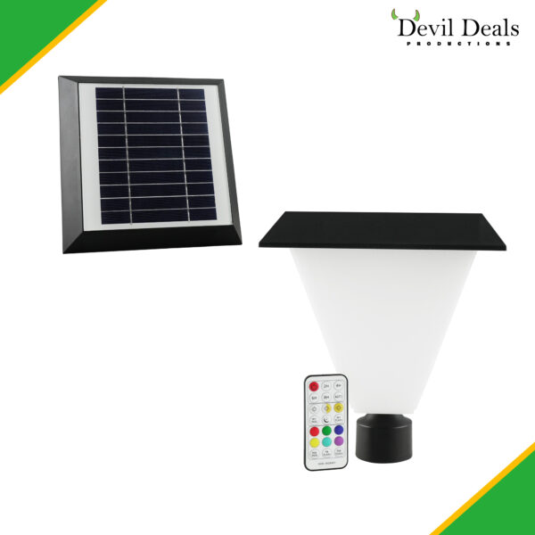 Solar Bollard Light With Pole With RGB Lights - Image 4
