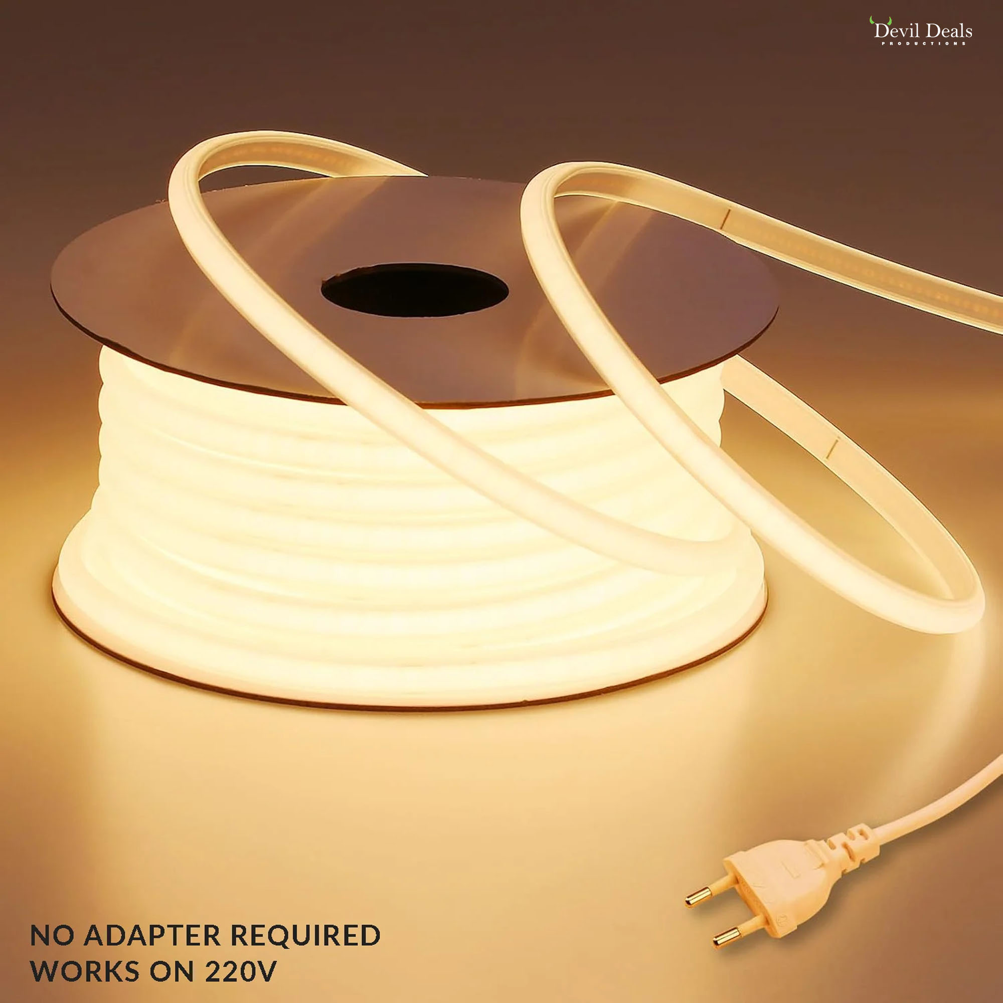 Profile Light | 50 Meter | IP65 Waterproof | 12mm X 8mm | 220V – No Adapter Required - Image 2