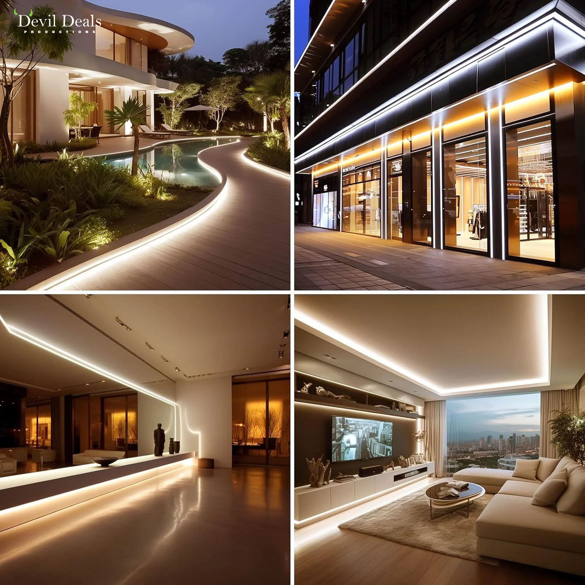 Profile Light | 50 Meter | IP65 Waterproof | 12mm X 8mm | 220V – No Adapter Required - Image 3