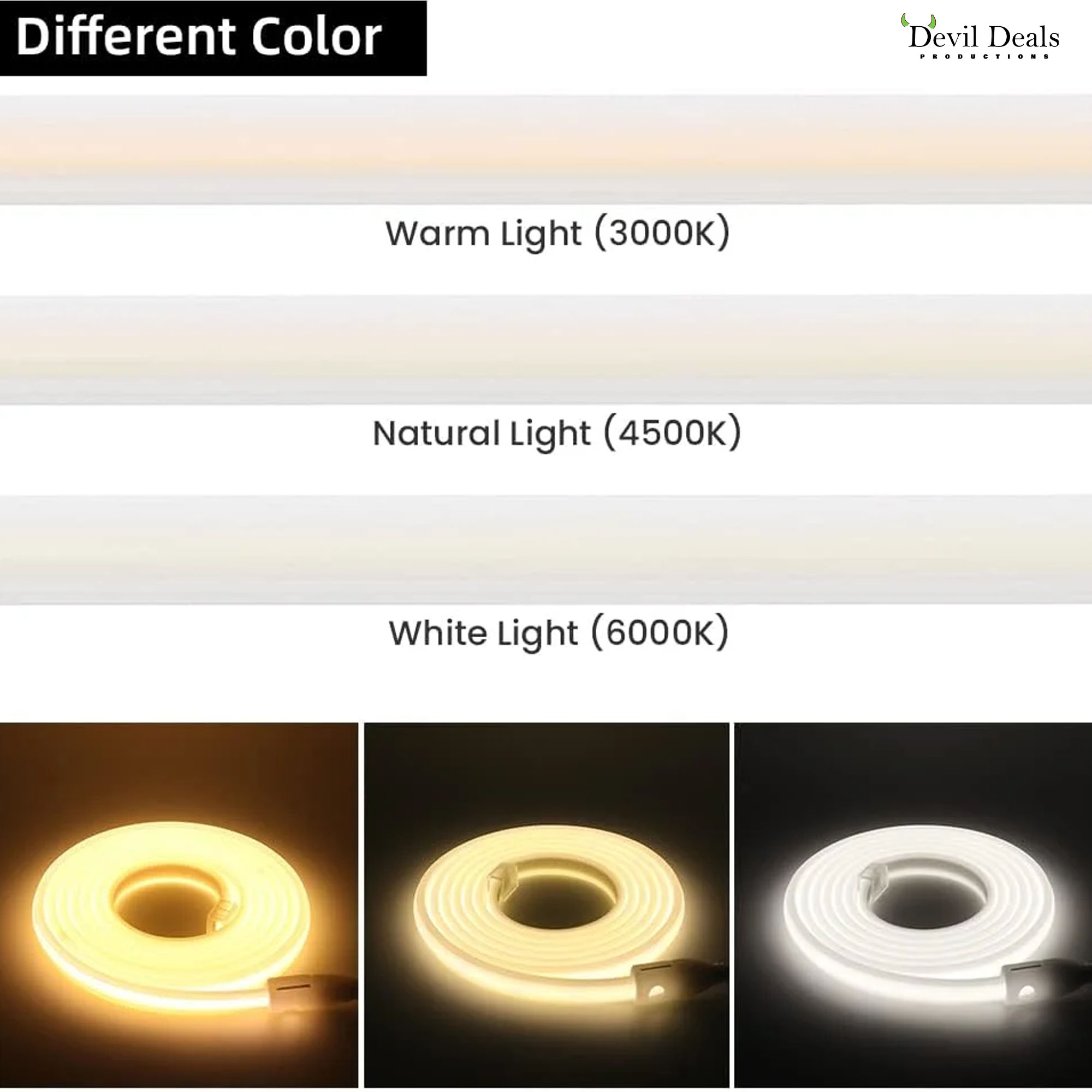 Profile Light | 50 Meter | IP65 Waterproof | 12mm X 8mm | 220V – No Adapter Required - Image 5