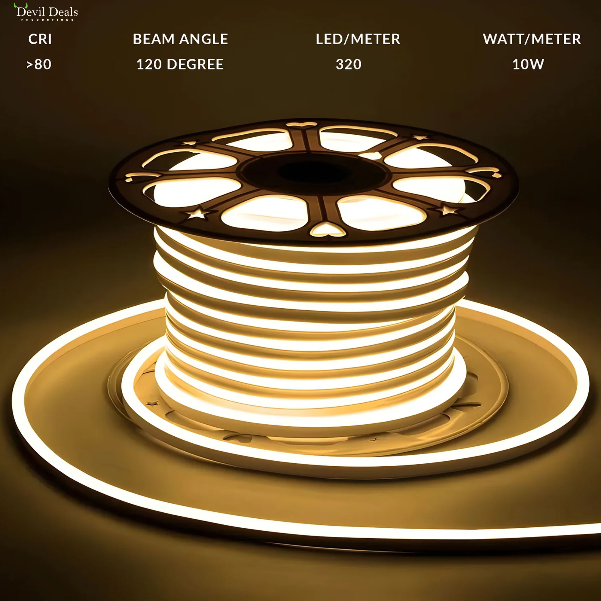 Profile Light | 50 Meter | IP65 Waterproof | 12mm X 8mm | 220V – No Adapter Required - Image 7